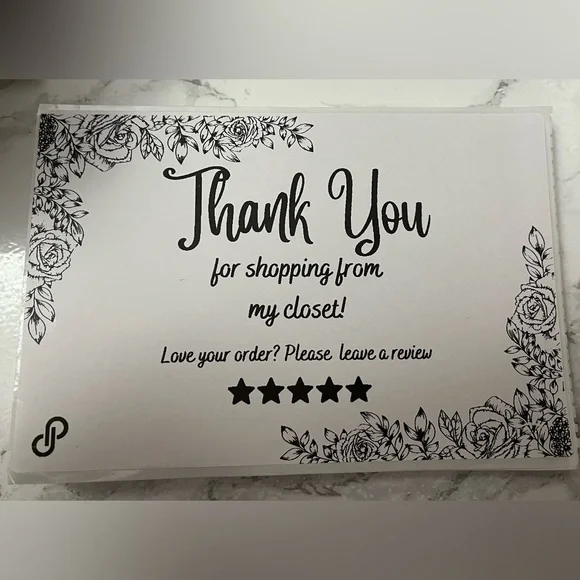 🌺50 Thank You Thermal Labels - Picture 2 of 3